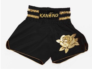 กางเกงมวยไทยผู้หญิง : KNSWO-403 สีดำ